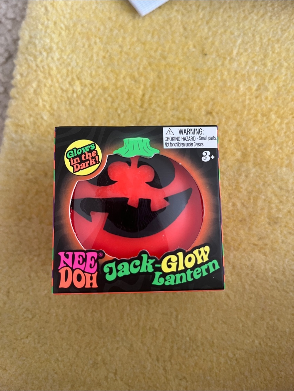 NeeDoh Jack-Glow Lantern Squeezable Pumpkin Toy - Red